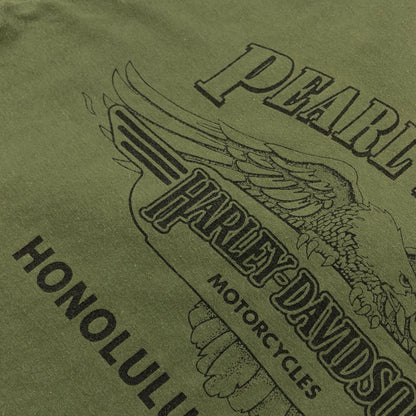 【現状渡し品】【メンズ】 HARLEY DAVIDSON ハーレーダビッドソン 1997 THE BIKE THAT NOW S/S TEE 半袖Tシャツ ヴィンテージ トップス 146-260418-hn-04-fur サイズ：L カラー：グリーン系 万代Net店
