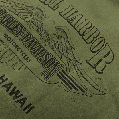 【現状渡し品】【メンズ】 HARLEY DAVIDSON ハーレーダビッドソン 1997 THE BIKE THAT NOW S/S TEE 半袖Tシャツ ヴィンテージ トップス 146-260418-hn-04-fur サイズ：L カラー：グリーン系 万代Net店