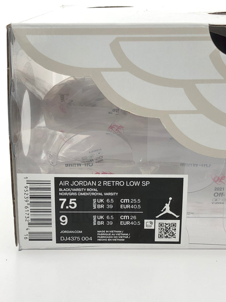 【中古品】【メンズ】 NIKE ナイキ NIKE × OFF WHITE ナイキ オフホワイト DJ4375-004 AIR JORDAN 2 RETRO LOW SP エアジョーダン レトロ ロー 靴 シューズ スニーカー 160-241210-OR-03-iwa サイズ：25.5cm カラー：青/黒系 万代Net店