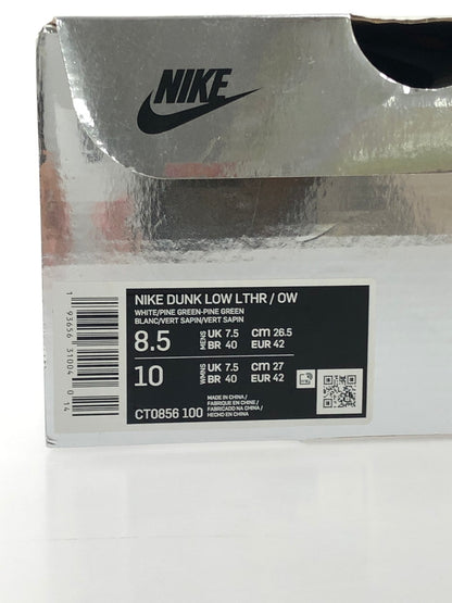 【中古品】【メンズ】 NIKE ナイキ OFF-WHITE × NIKE  ナイキ オフホワイト CT0856-100 DUNK LOW LTHR WHITE PINE GREEN ダンク ロー 靴 シューズ スニーカー 160-241210-OR-04-iwa サイズ：27cm カラー：グリーン/ホワイト/オレンジ系 万代Net店