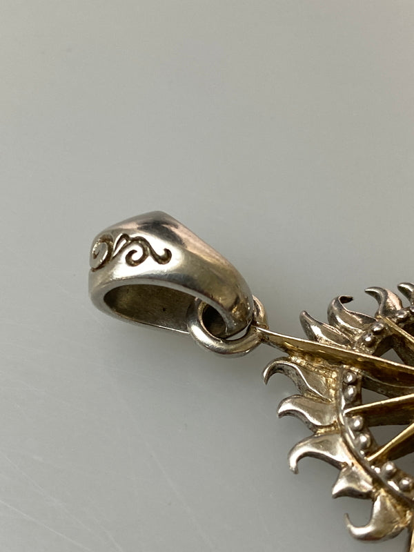 【中古品】【メンズ】 SAAD サード PENDANT TOP 925 K18GP サンシンボル ペンダントトップ アクセサリー 191-260905-yn-09-min カラー：シルバー 万代Net店