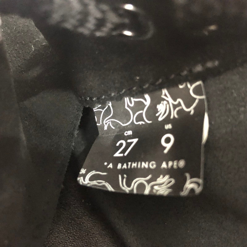 【中古品】【メンズ】 A BATHING APE アベイシングエイプ A BATHING APE/0ZXSHM191029K CENTER SEAM SHOES センターシームシューズ　スニーカー 靴 164-240522-rk-1-tei サイズ：27cm カラー：ブラック 万代Net店