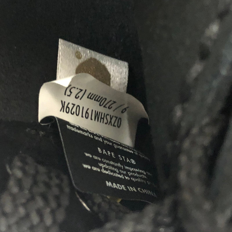 【中古品】【メンズ】 A BATHING APE アベイシングエイプ A BATHING APE/0ZXSHM191029K CENTER SEAM SHOES センターシームシューズ　スニーカー 靴 164-240522-rk-1-tei サイズ：27cm カラー：ブラック 万代Net店