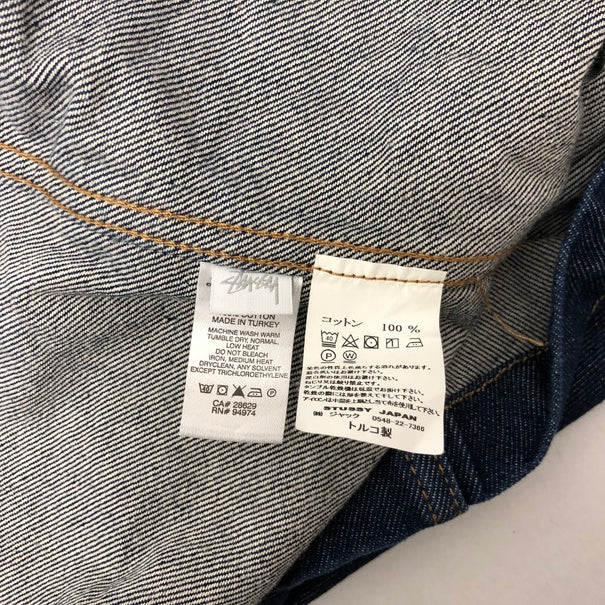 【中古品】【メンズ】 STUSSY ステューシー DENIM ZIP UP WORK SHIRT デニムジャケット ワークジャケット "(fuz)" 142-250913-RH-01-tom サイズ：L カラー：INDIGO 万代Net店