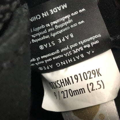 【中古品】【メンズ】 A BATHING APE アベイシングエイプ A BATHING APE/0ZXSHM191029K CENTER SEAM SHOES センターシームシューズ　スニーカー 靴 164-240522-rk-1-tei サイズ：27cm カラー：ブラック 万代Net店