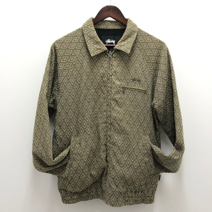 【中古品】【メンズ】 STUSSY ステューシー STUSSY BRYAN DIAMOND JACKET ジップ ジャケット (fuz) 142-250916-RH-01-tom サイズ：M カラー：グリーン/ダイアモンド柄 万代Net店
