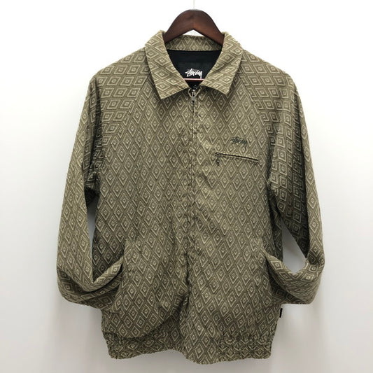 【中古品】【メンズ】 STUSSY ステューシー STUSSY BRYAN DIAMOND JACKET ジップ ジャケット (fuz) 142-250916-RH-01-tom サイズ：M カラー：グリーン/ダイアモンド柄 万代Net店