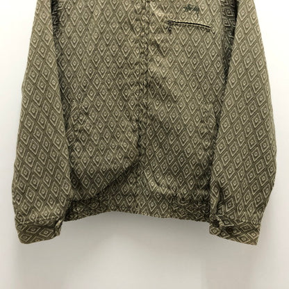 【中古品】【メンズ】 STUSSY ステューシー STUSSY BRYAN DIAMOND JACKET ジップ ジャケット (fuz) 142-250916-RH-01-tom サイズ：M カラー：グリーン/ダイアモンド柄 万代Net店