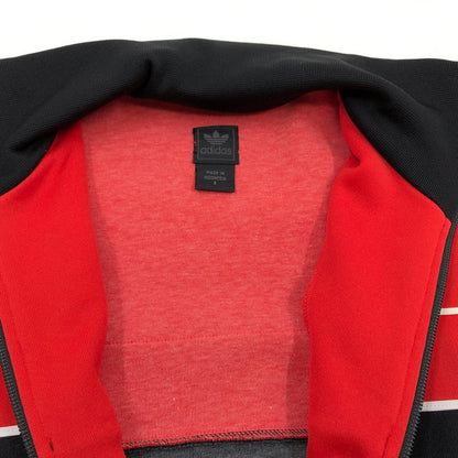 【中古品】【メンズ】 adidas アディダス 00S TRACK JACKET インドネシア製 トラックジャケット アウター 146-260419-hn-03-fur サイズ：S カラー：ブラック/レッド 万代Net店