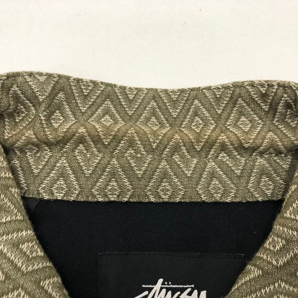 【中古品】【メンズ】 STUSSY ステューシー STUSSY BRYAN DIAMOND JACKET ジップ ジャケット (fuz) 142-250916-RH-01-tom サイズ：M カラー：グリーン/ダイアモンド柄 万代Net店