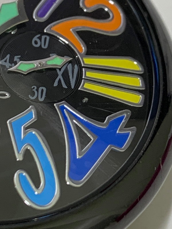 【中古品】【メンズ/レディース】 Gaga Milano ガガ・ミラノ 5082.1 マヌアーレ スリム 46 クォーツ時計 197-250821-yn-19-min カラー：ブラック 万代Net店