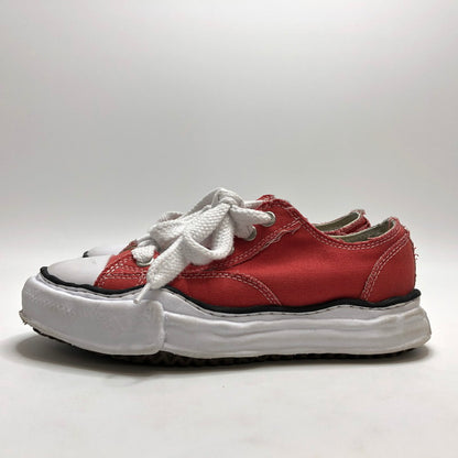 【中古品】【メンズ/レディース】 MIHARA YASUHIRO ミハラヤスヒロ PETERSON LOW ORIGINAL SOLE CANVAS LOWCUT ピーターソンロー オリジナル ソール キャンバス ローカット スニーカー 靴 162-250803-hn-03-fur サイズ：40(25.0相当) カラー：レッド/ホワイト 万代Net店
