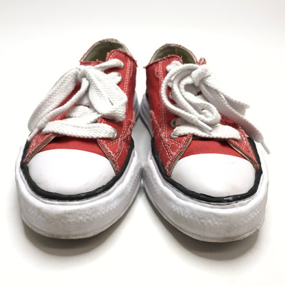 【中古品】【メンズ/レディース】 MIHARA YASUHIRO ミハラヤスヒロ PETERSON LOW ORIGINAL SOLE CANVAS LOWCUT ピーターソンロー オリジナル ソール キャンバス ローカット スニーカー 靴 162-250803-hn-03-fur サイズ：40(25.0相当) カラー：レッド/ホワイト 万代Net店