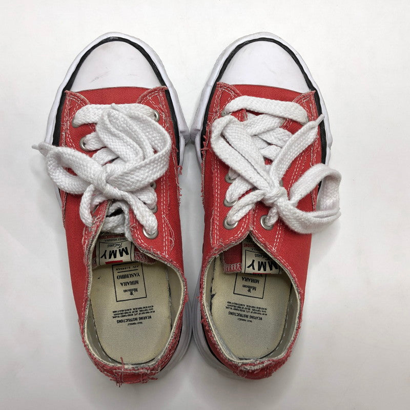 【中古品】【メンズ/レディース】 MIHARA YASUHIRO ミハラヤスヒロ PETERSON LOW ORIGINAL SOLE CANVAS LOWCUT ピーターソンロー オリジナル ソール キャンバス ローカット スニーカー 靴 162-250803-hn-03-fur サイズ：40(25.0相当) カラー：レッド/ホワイト 万代Net店