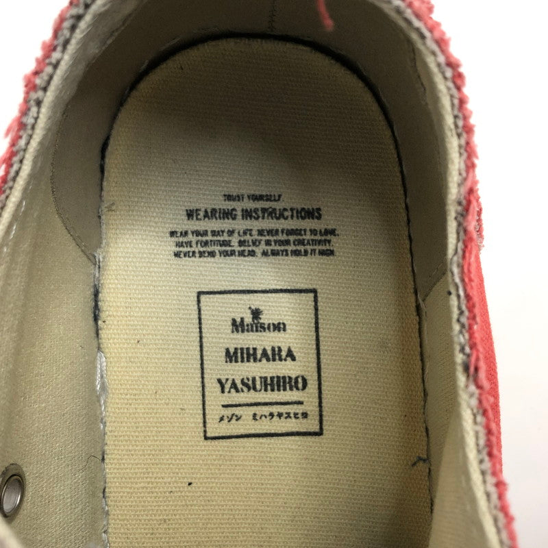 【中古品】【メンズ/レディース】 MIHARA YASUHIRO ミハラヤスヒロ PETERSON LOW ORIGINAL SOLE CANVAS LOWCUT ピーターソンロー オリジナル ソール キャンバス ローカット スニーカー 靴 162-250803-hn-03-fur サイズ：40(25.0相当) カラー：レッド/ホワイト 万代Net店