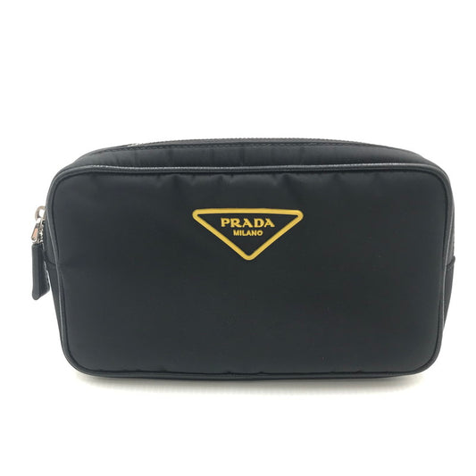 【中古品】【メンズ】 PRADA プラダ 2VL977 NYLON SAFFIANO LEATHER BELT BAG ナイロン サフィアーノ レザー ベルトバッグ ボディバッグ ウエストバッグ カバン 180-240914-na-2-tag カラー：ブラック 万代Net店