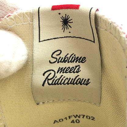 【中古品】【メンズ/レディース】 MIHARA YASUHIRO ミハラヤスヒロ PETERSON LOW ORIGINAL SOLE CANVAS LOWCUT ピーターソンロー オリジナル ソール キャンバス ローカット スニーカー 靴 162-250803-hn-03-fur サイズ：40(25.0相当) カラー：レッド/ホワイト 万代Net店