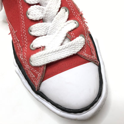 【中古品】【メンズ/レディース】 MIHARA YASUHIRO ミハラヤスヒロ PETERSON LOW ORIGINAL SOLE CANVAS LOWCUT ピーターソンロー オリジナル ソール キャンバス ローカット スニーカー 靴 162-250803-hn-03-fur サイズ：40(25.0相当) カラー：レッド/ホワイト 万代Net店