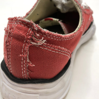 【中古品】【メンズ/レディース】 MIHARA YASUHIRO ミハラヤスヒロ PETERSON LOW ORIGINAL SOLE CANVAS LOWCUT ピーターソンロー オリジナル ソール キャンバス ローカット スニーカー 靴 162-250803-hn-03-fur サイズ：40(25.0相当) カラー：レッド/ホワイト 万代Net店