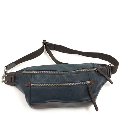 【現状渡し品】【メンズ】 COACH コーチ トンプソン シティ ウエストバッグ ボディバッグ カバン 180-260706-hn-01-fur カラー：ネイビー/ブラウン 万代Net店