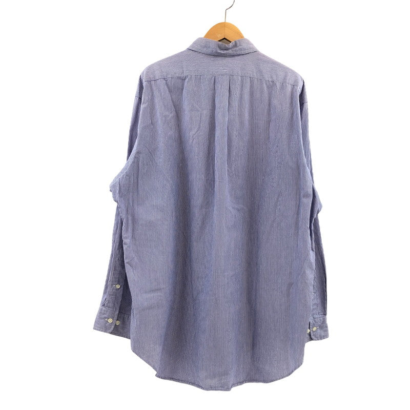 【中古品】【メンズ】 RALPH LAUREN ラルフローレン 90S YARMOUTH STRIPE LS BD SHIRT ヤーマス ストライプ 長袖シャツ カジュアルシャツ トップス 146-260419-hn-08-fur サイズ：17 カラー：パープル/ホワイト 万代Net店