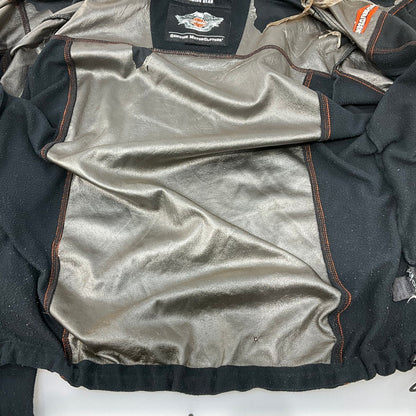 【現状渡し品】【メンズ】 HARLEY DAVIDSON ハーレーダビッドソン ZIP UP JACKET 147-260409-SS-04-iwa サイズ：M カラー：ブラック 万代Net店