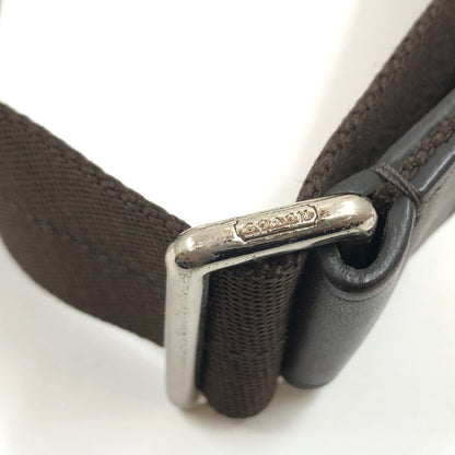 【現状渡し品】【メンズ】 COACH コーチ トンプソン シティ ウエストバッグ ボディバッグ カバン 180-260706-hn-01-fur カラー：ネイビー/ブラウン 万代Net店
