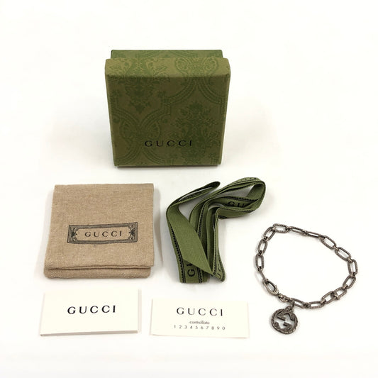 【中古品】【メンズ/レディース】 GUCCI グッチ INTERLOCKING G LOGO BRACELET AG925 4217G 8402 インターロッキング G ロゴ ブレスレット シルバー925 アクセサリー 182-260706-hn-04-fur カラー：シルバー 万代Net店