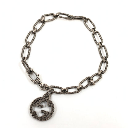 【中古品】【メンズ/レディース】 GUCCI グッチ INTERLOCKING G LOGO BRACELET AG925 4217G 8402 インターロッキング G ロゴ ブレスレット シルバー925 アクセサリー 182-260706-hn-04-fur カラー：シルバー 万代Net店
