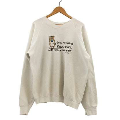 【現状渡し品】【メンズ】 FRUITS OF THE LOOM フルーツ オブ ザ ルーム 80S SHOEBOX GREETINGS SWEAT SHIRT シューボックス グリーティングス スウェット トレーナー 長袖 トップス 146-260420-hn-02-fur サイズ：XL カラー：ホワイト 万代Net店