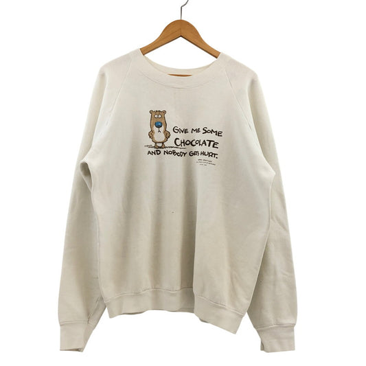 【現状渡し品】【メンズ】 FRUITS OF THE LOOM フルーツ オブ ザ ルーム 80S SHOEBOX GREETINGS SWEAT SHIRT シューボックス グリーティングス スウェット トレーナー 長袖 トップス 146-260420-hn-02-fur サイズ：XL カラー：ホワイト 万代Net店
