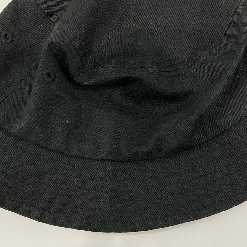 【中古品】【メンズ】 STUSSY ステューシー SSロゴ＆ストックロゴ刺繍ブラックバケットハット 185-260410-SS-01-iwa サイズ：S/M カラー：ブラック 万代Net店
