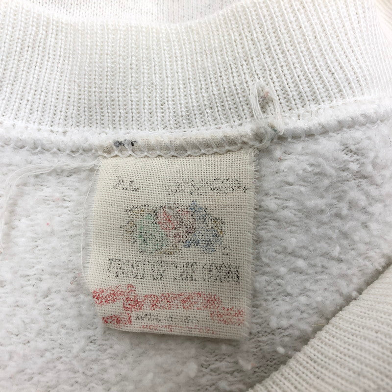 【現状渡し品】【メンズ】 FRUITS OF THE LOOM フルーツ オブ ザ ルーム 80S SHOEBOX GREETINGS SWEAT SHIRT シューボックス グリーティングス スウェット トレーナー 長袖 トップス 146-260420-hn-02-fur サイズ：XL カラー：ホワイト 万代Net店