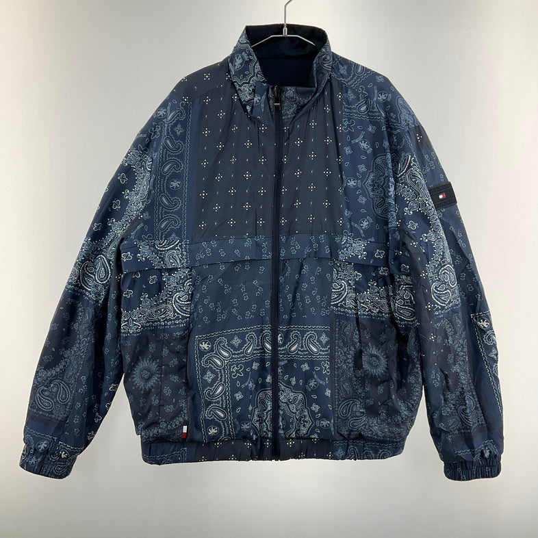 【中古品】【メンズ】 TOMMY HILFIGER トミーヒルフィガー カラーブロックリバーシブルジャケット 144-260410-SS-03-iwa サイズ：不明 カラー：ネイビー 万代Net店