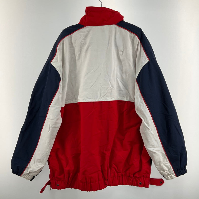 【中古品】【メンズ】 TOMMY JEANS オーバーサイズカラーブロックジャケット 144-260410-SS-04-iwa サイズ：M カラー：レッド ホワイト ネイビー 万代Net店