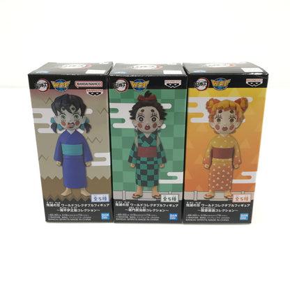 【中古美品】 鬼滅の刃 ワールドコレクタブルフィギュア 竈門炭治郎 我妻善逸 嘴平伊之助 コレクション 炭子 善子 猪子 3点セット プライズ品 未開封 051-260615-ti-11-tag 万代Net店