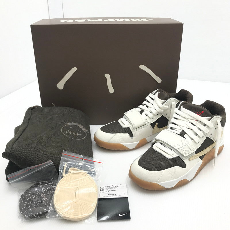 【中古美品】【メンズ】 NIKE ナイキ TRAVIS SCOTT トラヴィス スコット FZ8117-100 JUMPMAN JACK TR ジャンプマン ジャック スニーカー 靴 160-240914-na-12-tag サイズ：US 8 26cm カラー：SAIL/MUSLIN-DARK MOCHA 万代Net店