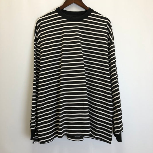 【中古美品】【メンズ】 MAISON SPECIAL メゾンスペシャル ULTIMA ボーダー長袖Tシャツ (fuz) 147-240716-wy-21-tom サイズ：2 カラー：ボーダー 万代Net店