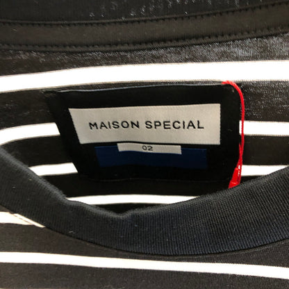 【中古美品】【メンズ】  MAISON SPECIAL ULTIMA ボーダー長袖Tシャツ 147-240716-wy-21-tom サイズ：2 カラー：ボーダー 万代Net店