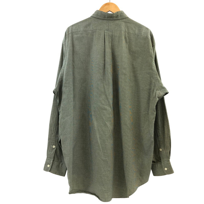 【現状渡し品】【メンズ】 POLO RALPH LAUREN ポロ・ラルフローレン BLAKE L/S BD SHIRT ブレイク ボタンダウン 千鳥格子 長袖シャツ カジュアルシャツ ヴィンテージ トップス 146-260420-hn-07-fur サイズ：L カラー：ブラック/ホワイト 万代Net店