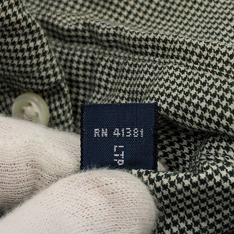 【現状渡し品】【メンズ】 POLO RALPH LAUREN ポロ・ラルフローレン BLAKE L/S BD SHIRT ブレイク ボタンダウン 千鳥格子 長袖シャツ カジュアルシャツ ヴィンテージ トップス 146-260420-hn-07-fur サイズ：L カラー：ブラック/ホワイト 万代Net店