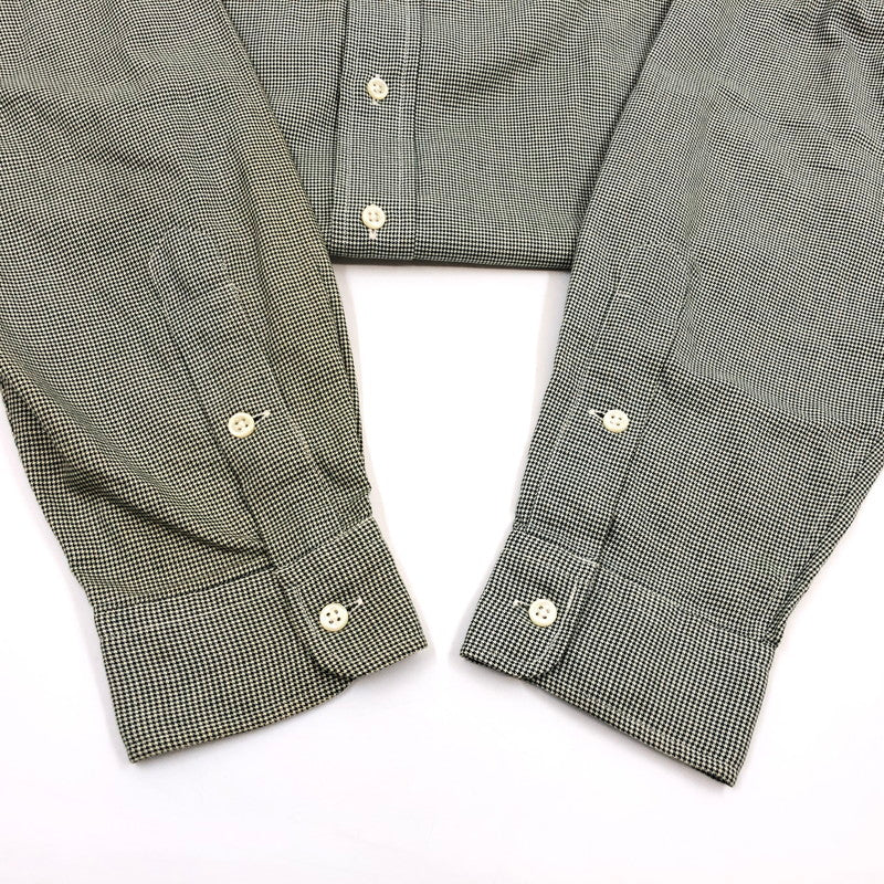 【現状渡し品】【メンズ】 POLO RALPH LAUREN ポロ・ラルフローレン BLAKE L/S BD SHIRT ブレイク ボタンダウン 千鳥格子 長袖シャツ カジュアルシャツ ヴィンテージ トップス 146-260420-hn-07-fur サイズ：L カラー：ブラック/ホワイト 万代Net店