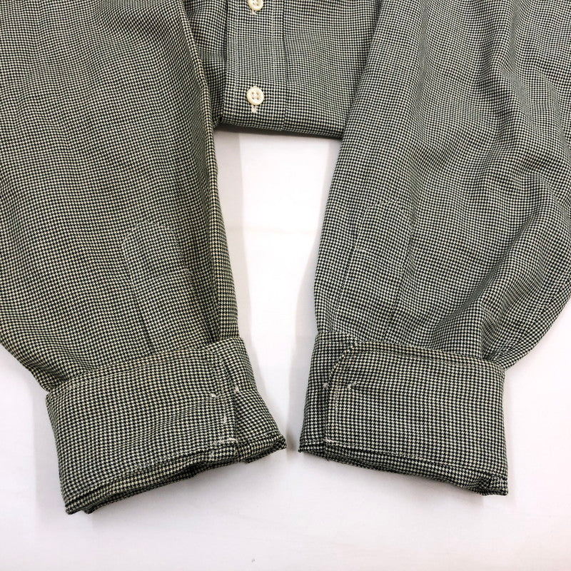 【現状渡し品】【メンズ】 POLO RALPH LAUREN ポロ・ラルフローレン BLAKE L/S BD SHIRT ブレイク ボタンダウン 千鳥格子 長袖シャツ カジュアルシャツ ヴィンテージ トップス 146-260420-hn-07-fur サイズ：L カラー：ブラック/ホワイト 万代Net店