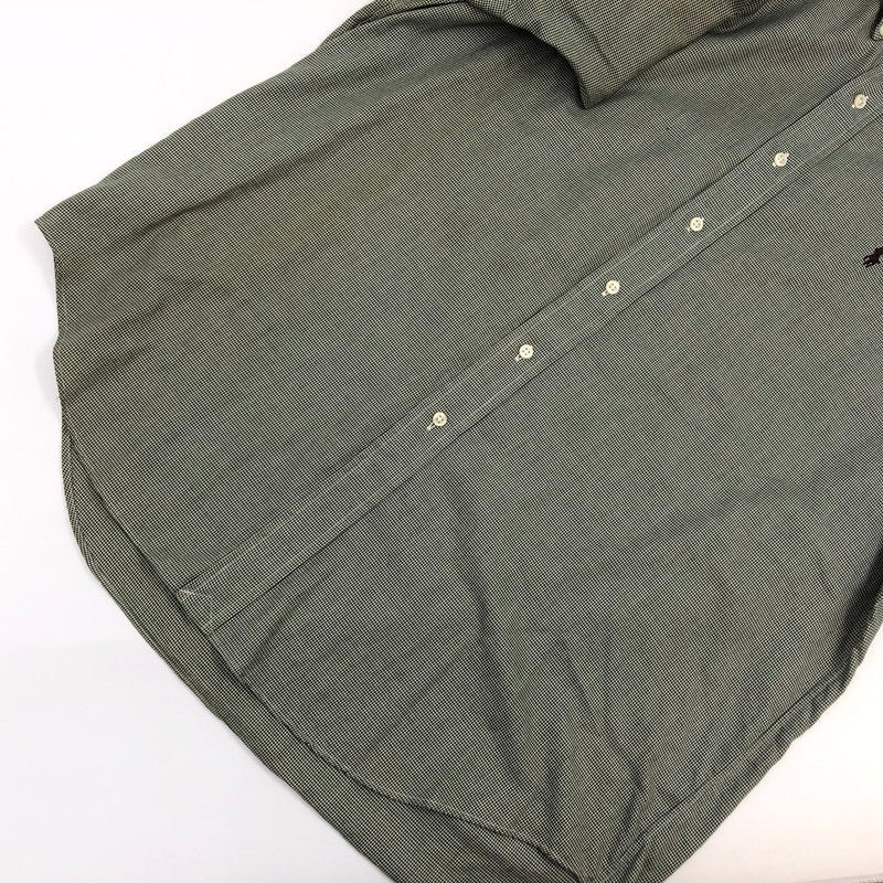 【現状渡し品】【メンズ】 POLO RALPH LAUREN ポロ・ラルフローレン BLAKE L/S BD SHIRT ブレイク ボタンダウン 千鳥格子 長袖シャツ カジュアルシャツ ヴィンテージ トップス 146-260420-hn-07-fur サイズ：L カラー：ブラック/ホワイト 万代Net店
