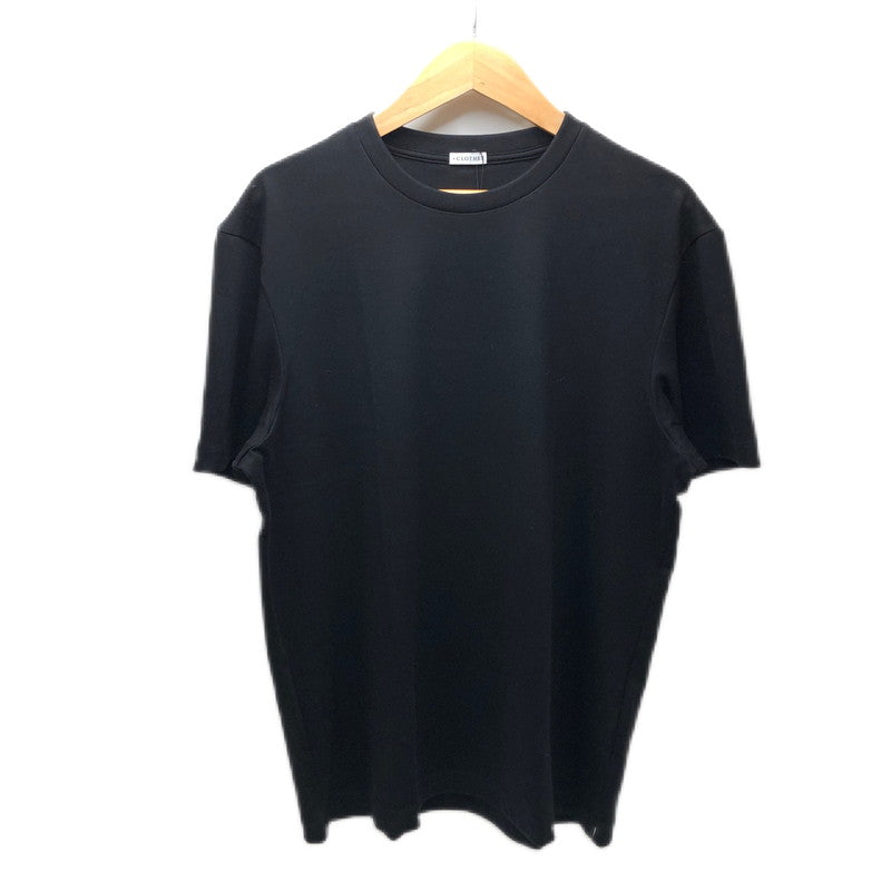 【中古美品】【メンズ】 +CLOTHET クロスクローゼット CLK-60060 スビンプラチナム スムース テーラードTシャツ 半袖 トップス 147-250806-hn-05-fur サイズ：04 カラー：ブラック 万代Net店