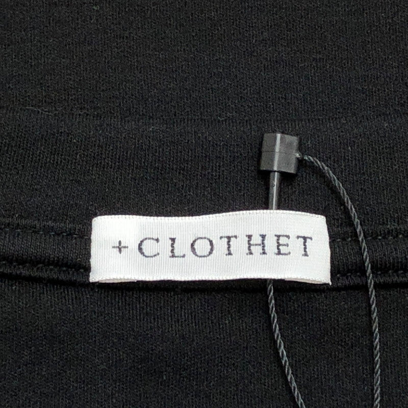【中古美品】【メンズ】 +CLOTHET クロスクローゼット CLK-60060 スビンプラチナム スムース テーラードTシャツ 半袖 トップス 147-250806-hn-05-fur サイズ：04 カラー：ブラック 万代Net店