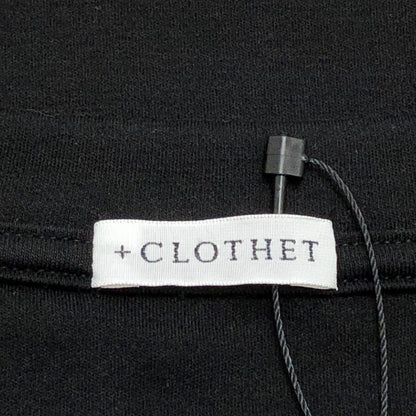 【中古美品】【メンズ】 +CLOTHET クロスクローゼット CLK-60060 スビンプラチナム スムース テーラードTシャツ 半袖 トップス 147-250806-hn-05-fur サイズ：04 カラー：ブラック 万代Net店