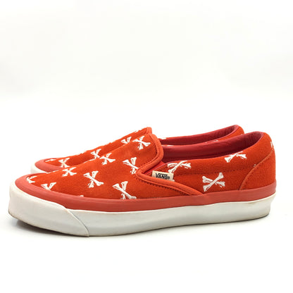 【中古品】【メンズ】 WTAPS ダブルタップス × VANS バンズ OG CLASSIC SLIP-ON VN0A45JKK09 オージー クラシック スリッポン スニーカー シューズ 靴 162-261003-hn-01-fur サイズ：27.5cm US9.5 カラー：オレンジ/ホワイト 万代Net店