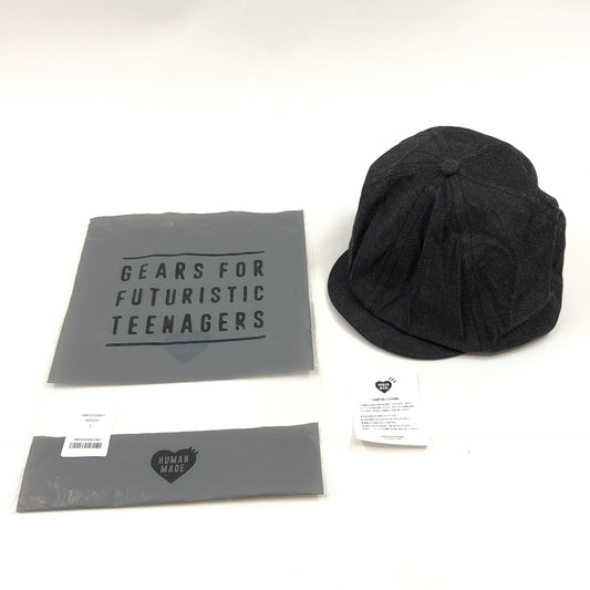 【中古美品】【メンズ/レディース】 HUMAN MADE ヒューマンメード NEWSBOY CAP HM32GD041 ニュースボーイキャップ キャスケット 帽子 185-261003-hn-03-fur サイズ：L カラー：インディゴ 万代Net店