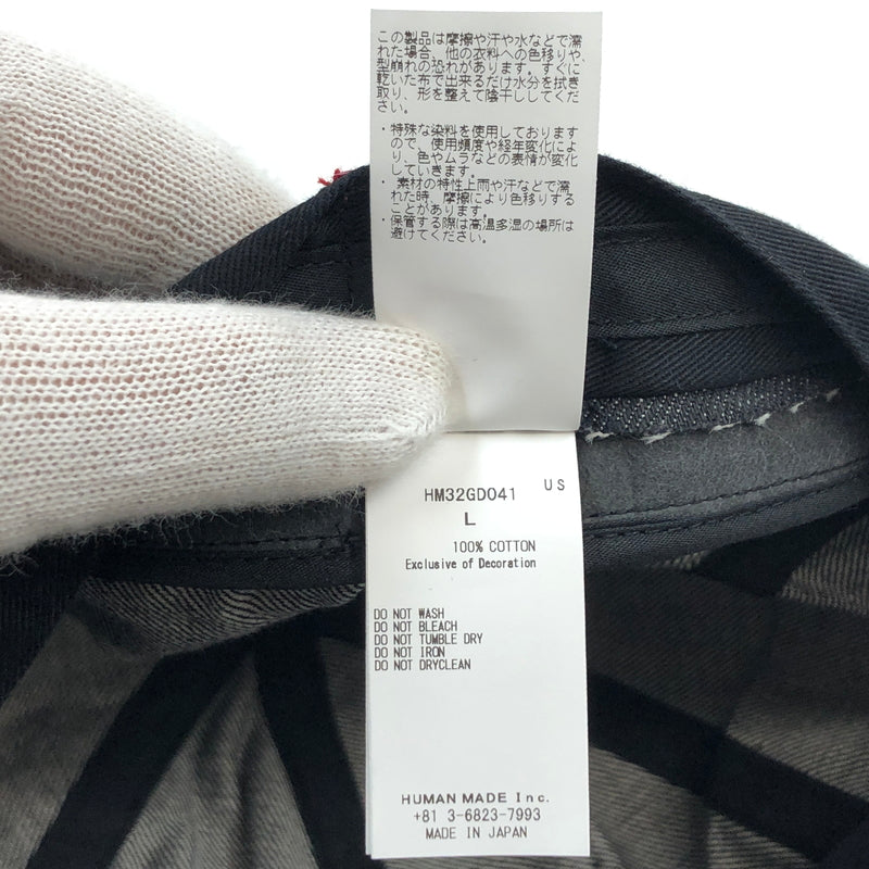 【中古美品】【メンズ/レディース】 HUMAN MADE ヒューマンメード NEWSBOY CAP HM32GD041 ニュースボーイキャップ キャスケット 帽子 185-261003-hn-03-fur サイズ：L カラー：インディゴ 万代Net店